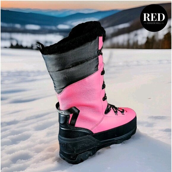UGG SHASTA BOOT TALL PINK GLOW LEATHER WOOL ALL GENDER BOOTS - SIZE US M10/W11 - Picture 12 of 13